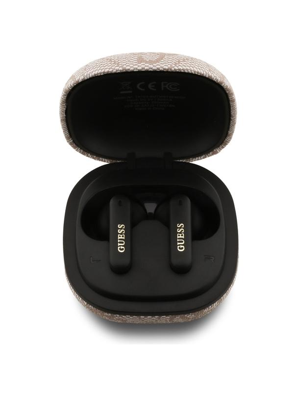 Słuchawki bezprzewodowe douszne Guess TWS ENC 4G Classic Metal Logo różowe