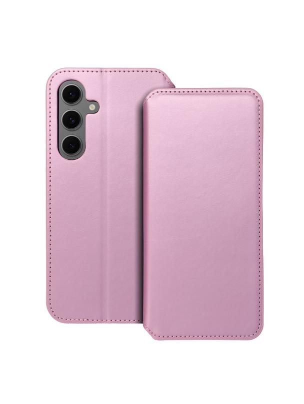 Kabura do SAMSUNG S24 FE Dual Pocket Book jasny różowy