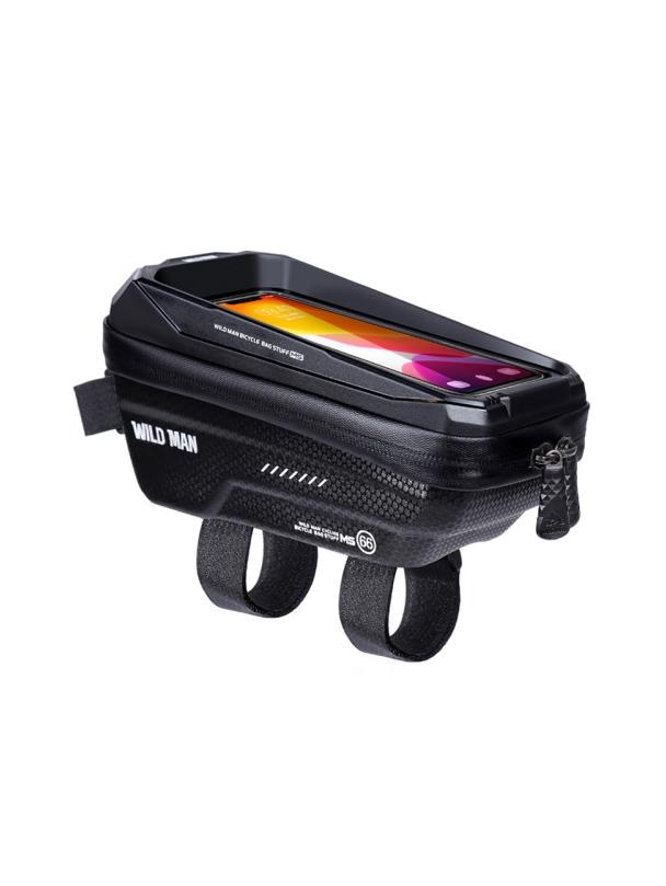 WILDMAN sakwa rowerowa na ramę na zamek 1,2L (4" - 7") MS66 czarna