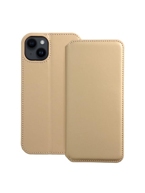 Kabura do IPHONE 14 Plus Dual Pocket Book złoty