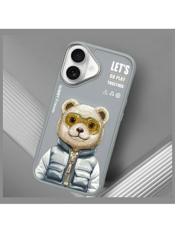 NIMMY futerał COOL&CUTE 2.0 Bear do IPHONE 16 szary