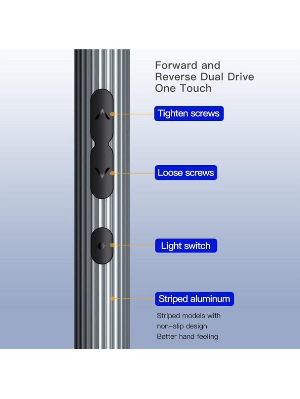 UF-TOOLS - Wkrętak elektryczny N20 z wymiennymi bitami i magnetyzerem 58w1