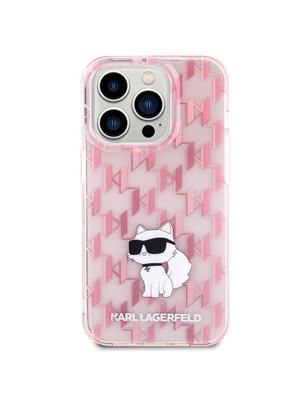 KARL LAGERFELD futerał do IPHONE 15 Pro Max KLHCP15XHNCMKLP (Monogram) różowy