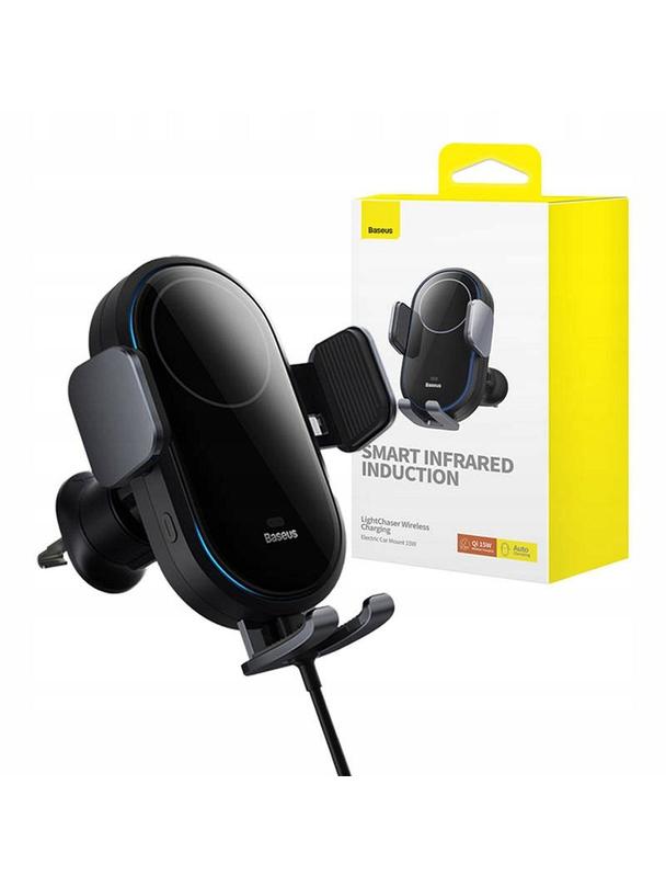 BASEUS uchwyt samochodowy indukcyjny automatyczny do kratki kompatybilny z MagSafe 15W BS-CM020 czarny