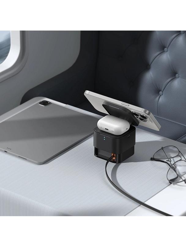 BASEUS ładowarka indukcyjna 2w1 kompatybilna z MagSafe 3A 20W BS-W531 czarna