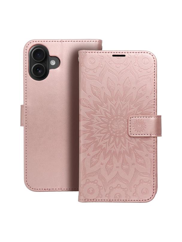 Kabura MEZZO Book do IPHONE 16 Plus mandala złoty róż