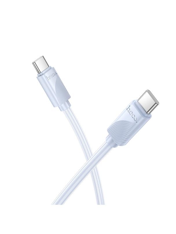 Kabel USB C do USB C Hoco 3A 60W 1 m X114 niebieski