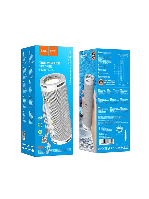 Głośnik bluetooth 2 x 5W 5h Hoco HC9 szary