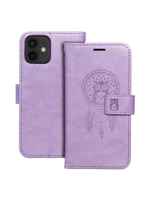 Kabura MEZZO Book do IPHONE 12 / 12 Pro łapacz snów fioletowy