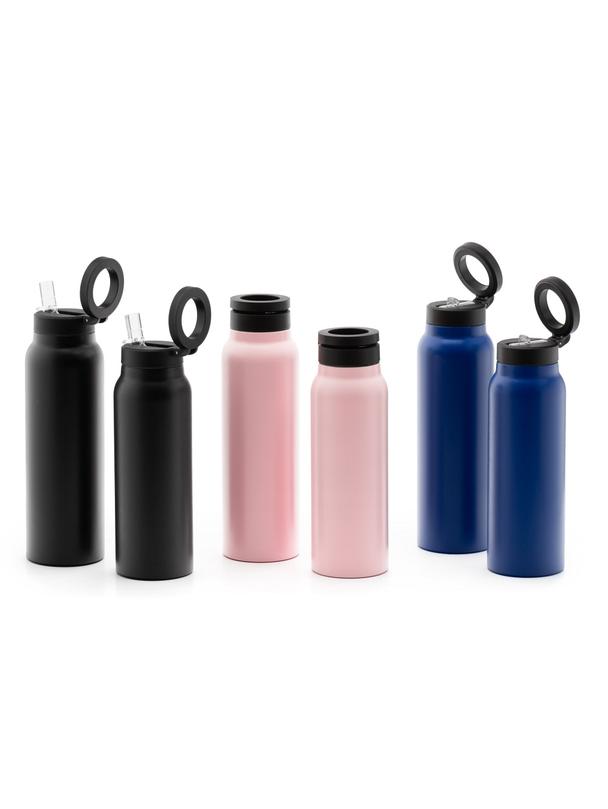 Butelka / bidon na wodę metal z uchwytem kompatybilnym z Magsafe 750ml czarny