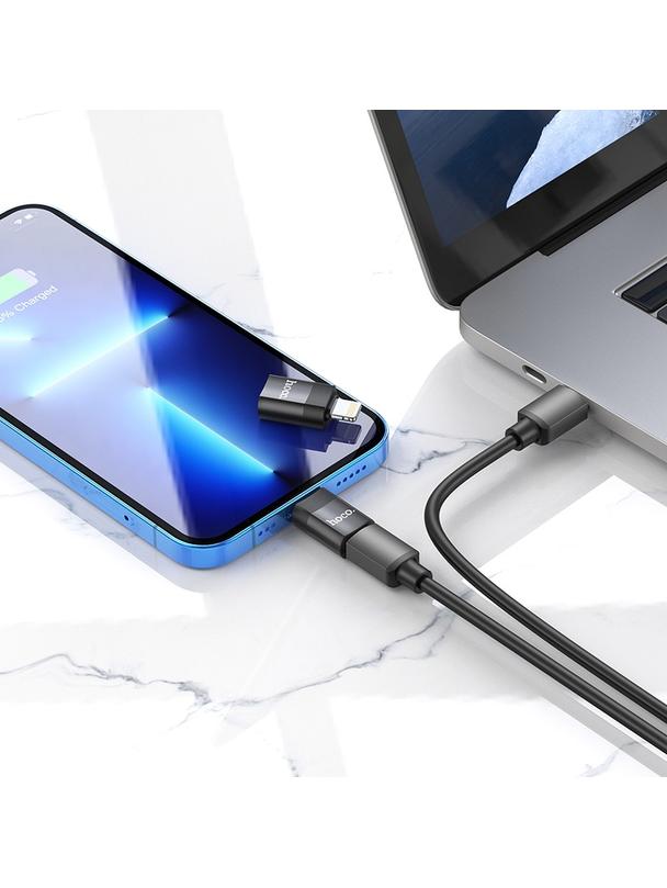 Adapter USB C do Lightning Hoco UA17 czarny