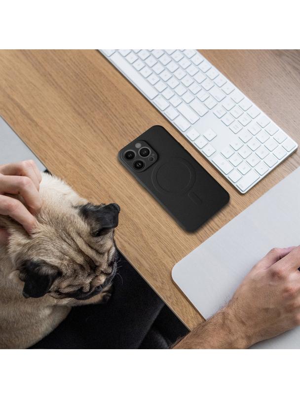 Futerał SILICONE MAG COVER kompatybilny z MagSafe do SAMSUNG A36 czarny