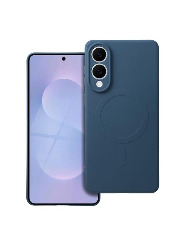 Futerał SILICONE MAG COVER kompatybilny z MagSafe do SAMSUNG S25 EDGE niebieski