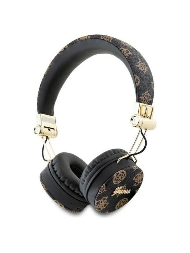 GUESS słuchawki bezprzewodowe bluetooth nagłowne ENC GUBH70EPOSMK (PU 4G Peony Script Round Shape) czarne