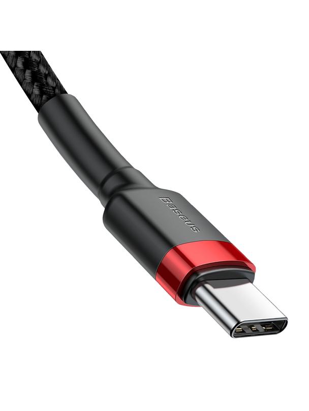 Kabel USB C do USB C Baseus 3A 1 m  CATKLF-G91 czerwono-czarny