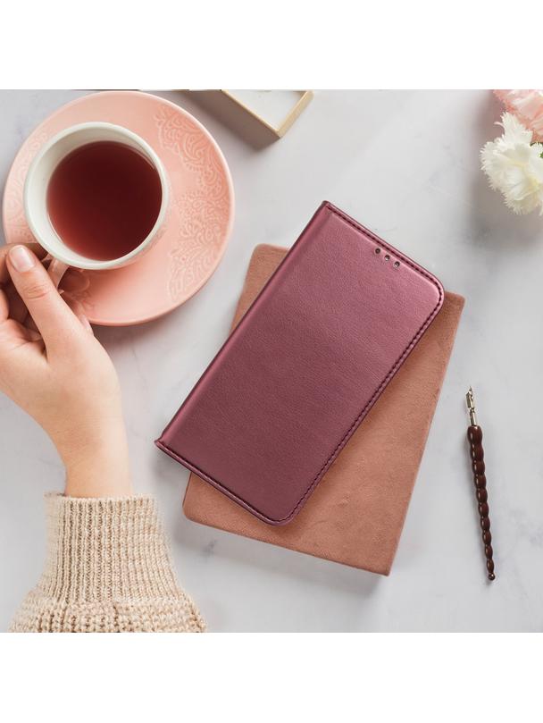 Kabura SMART MAGNETO do HUAWEI Nova 12i burgundowy