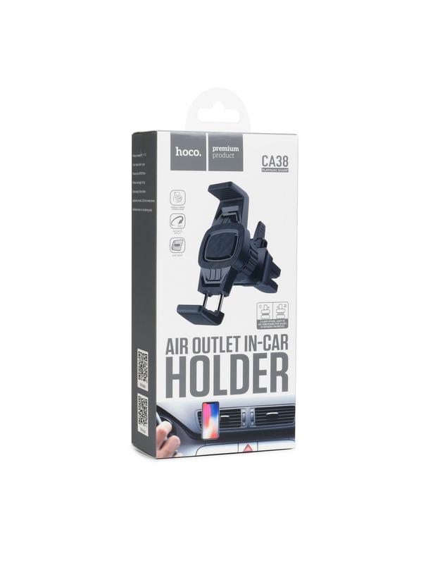 Uchwyt na telefon do samochodu uniwersalny Hoco do kratki CA38 czarny