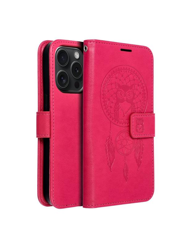 Kabura MEZZO Book do IPHONE 15 Pro łapacz snów magenta