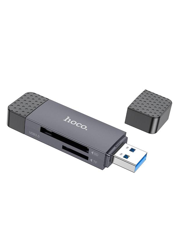 Czytnik kart SD / TF Hoco USB A / USB C 2.0 HB45 szary