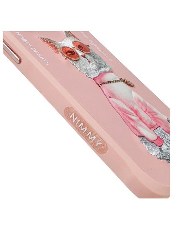 NIMMY futerał GLASSES COOL CAT do IPHONE 15 Pro różowy