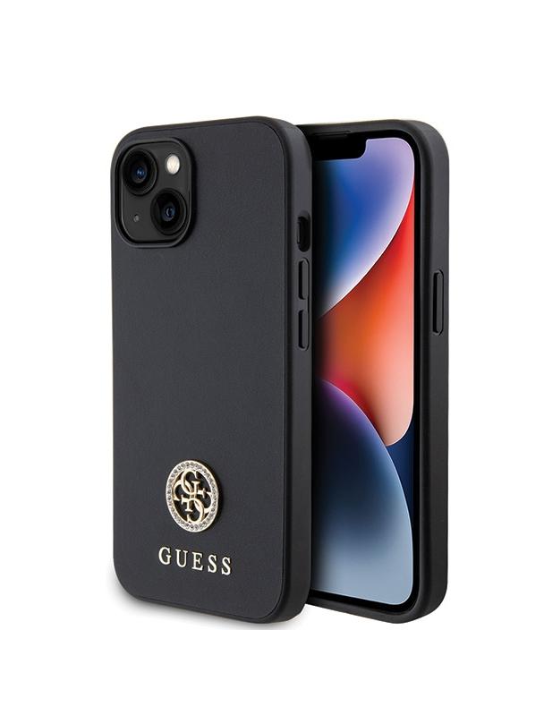 GUESS futerał do IPHONE 13 / 14 / 15 GUHCP15SPS4DGPK (Strass Metal Logo) czarny