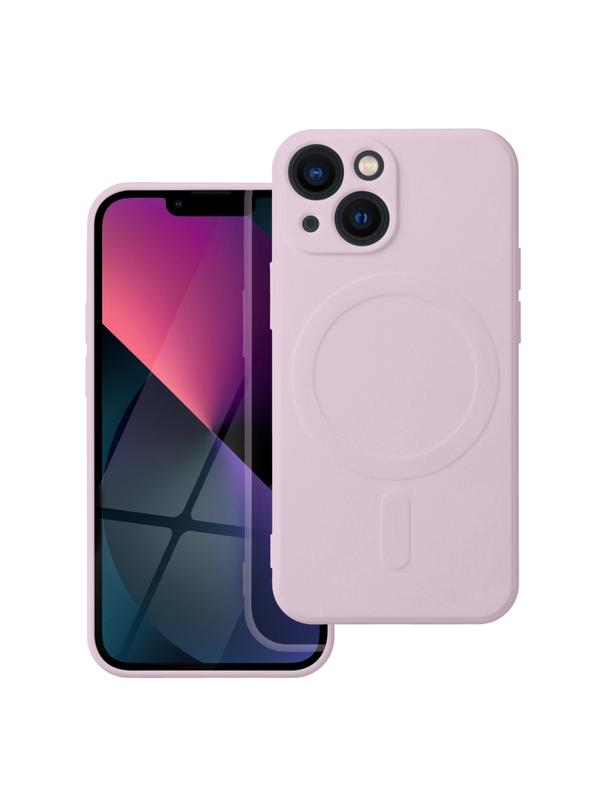 Futerał SILICONE MAG COVER kompatybilny z MagSafe do IPHONE 13 Mini różowy