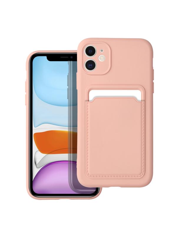 Futerał CARD CASE do IPHONE 11 różowy