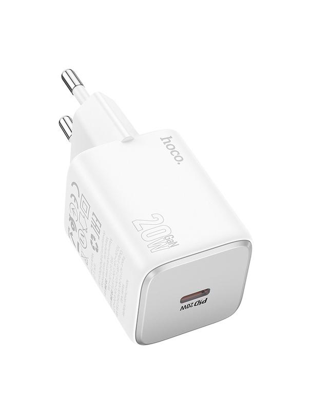 Ładowarka sieciowa do telefonu Hoco USB C QC PD 20W N40 biała