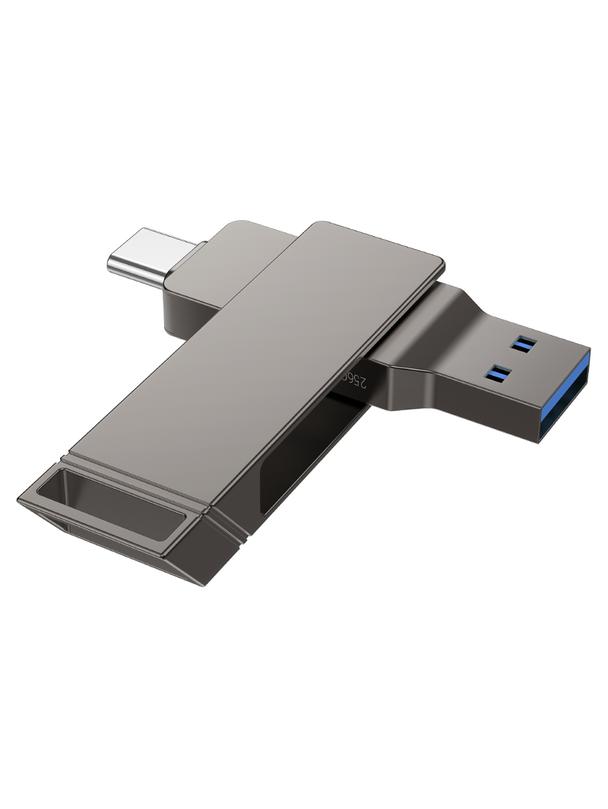Pendrive 128GB USB 3.2 (USB A + USB C) Hoco UD15 szary