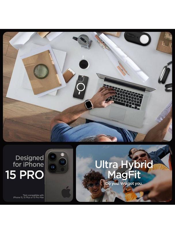 SPIGEN futerał ULTRA HYBRID MAG kompatybilny z MagSafe do IPHONE 16 Pro frost clear