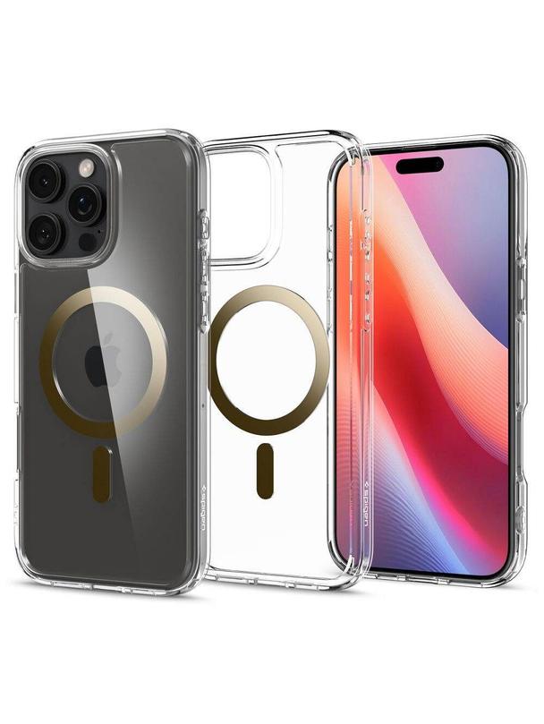 SPIGEN futerał ULTRA HYBRID MAG kompatybilny z MagSafe do IPHONE 16 Pro Max gold