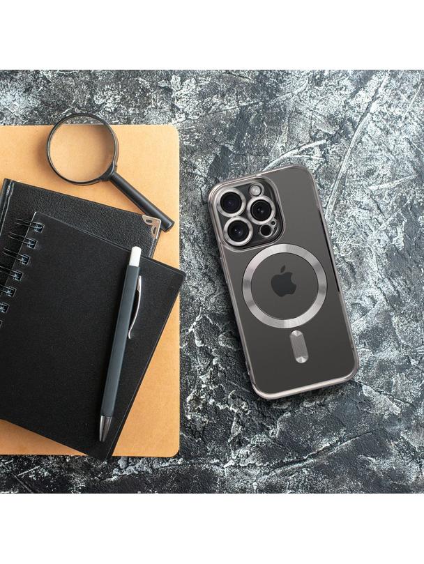 Futerał ELECTRO MAG COVER kompatybilny z MagSafe do IPHONE 16 Pro Max tytanowy szary