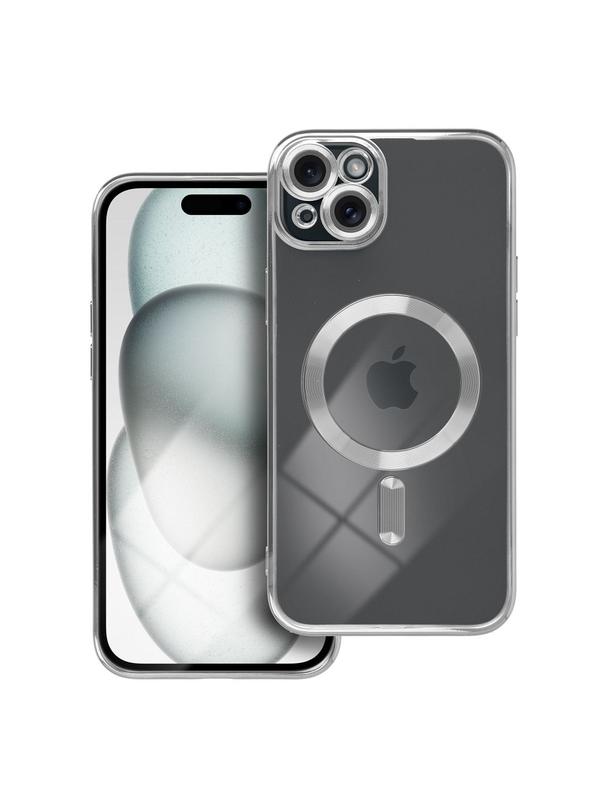 Futerał ELECTRO MAG COVER kompatybilny z MagSafe do IPHONE 15 Plus srebrny