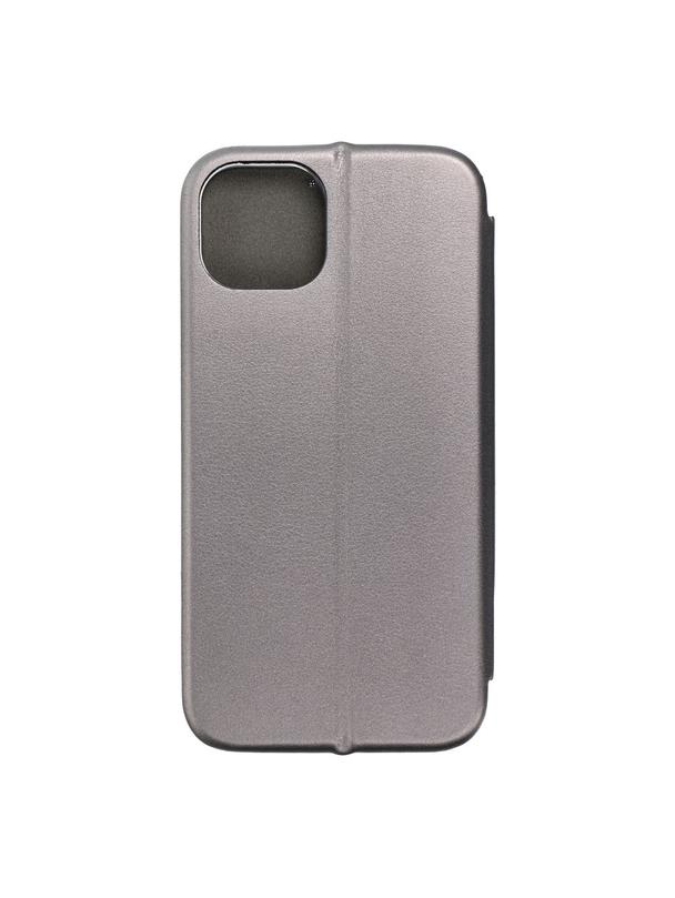 Kabura ELEGANCE Book do IPHONE 15 Plus stalowy