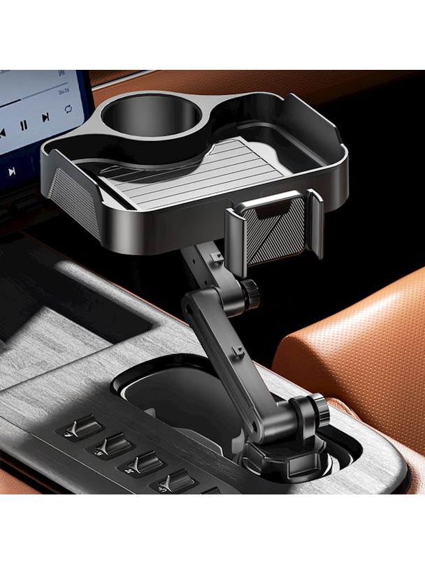 Stolik samochodowy z uchwytem na telefon CP2008 czarny