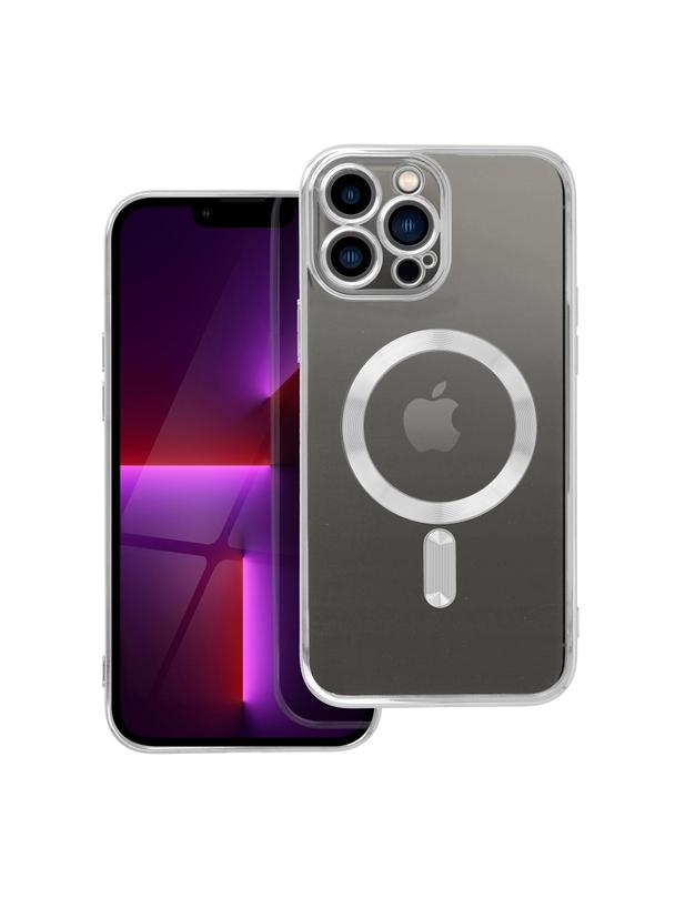 Futerał ELECTRO MAG COVER kompatybilny z MagSafe do IPHONE 13 Pro Max srebrny