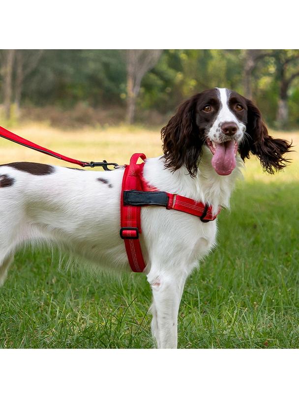Szelki dla psa REFLECTIVE SILK rozmiar M czerwone