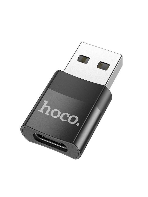 Adapter OTG USB A do USB C Hoco UA17 czarny