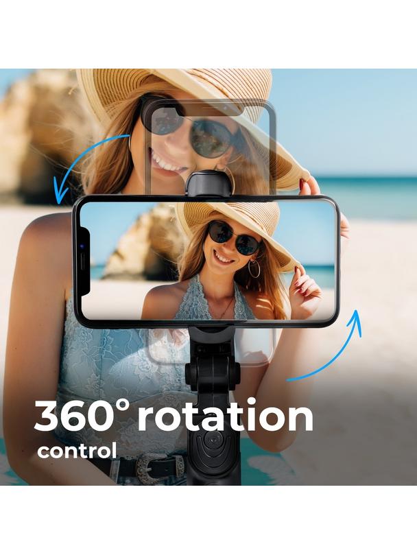 Uchwyt selfie z pilotem bezprzewodowym tripod SSTR-12 czarny