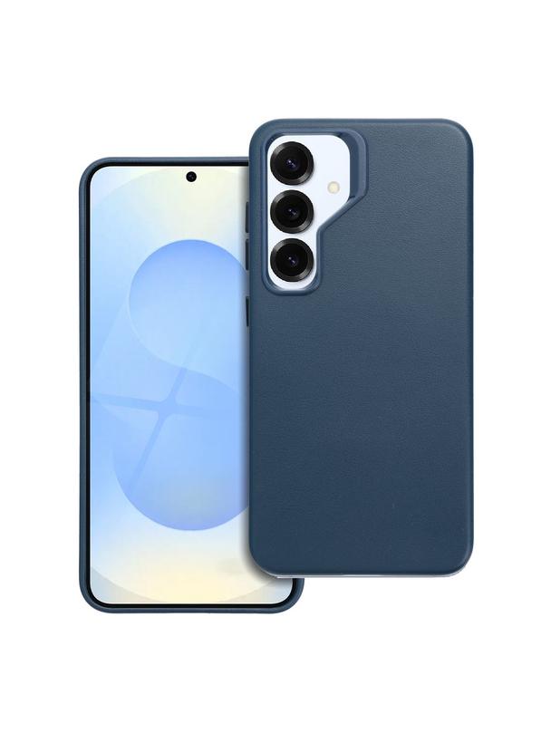 Futerał LEATHER MAG COVER kompatybilny z MagSafe do SAMSUNG S25 niebieski