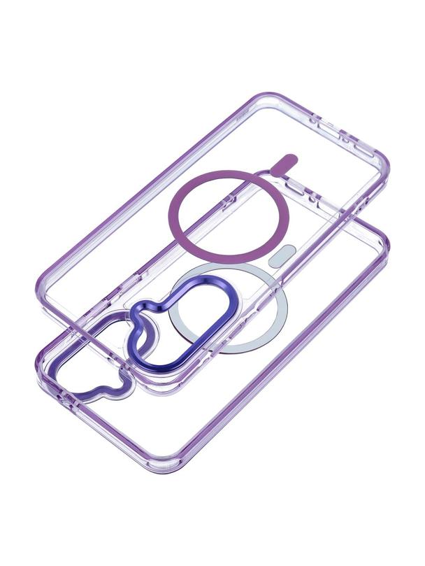 Futerał FRAME CLEAR HYBRID MAG COVER kompatybilny z MagSafe do SAMSUNG S26 fioletowy