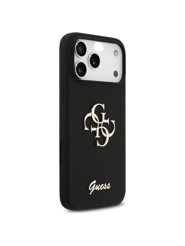 GUESS futerał do IPHONE 17 Pro Max GUHCP17XSC4GSMK (Silicone W/ Big 4G Script) czarny