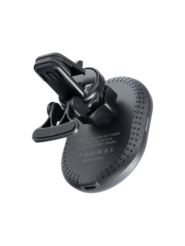 Uchwyt samochodowy magnetyczny do kratki z ładowaniem indukcyjnym kompatybilny z MagSafe 15W D8 czarny