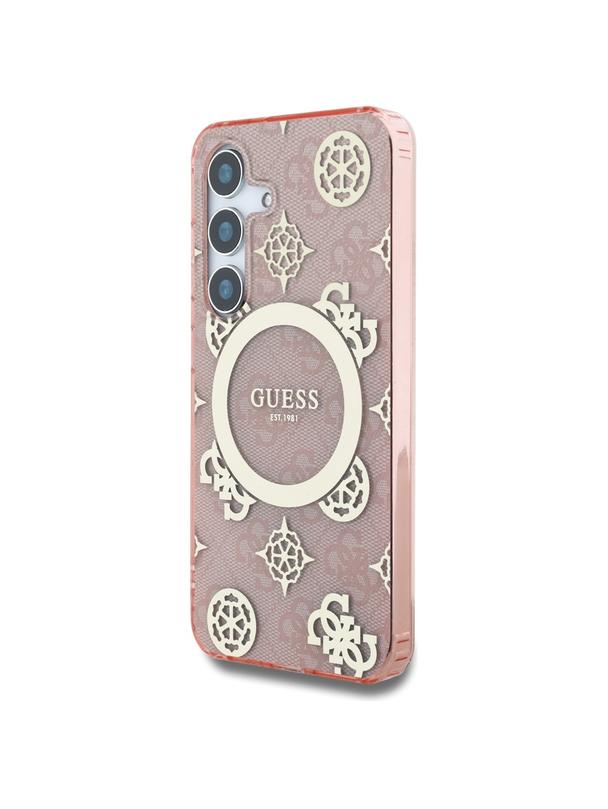 GUESS futerał do SAMSUNG S25 GUHMS25SH4PYEEP (Magnetic IML Peony on 4G Background) różowy