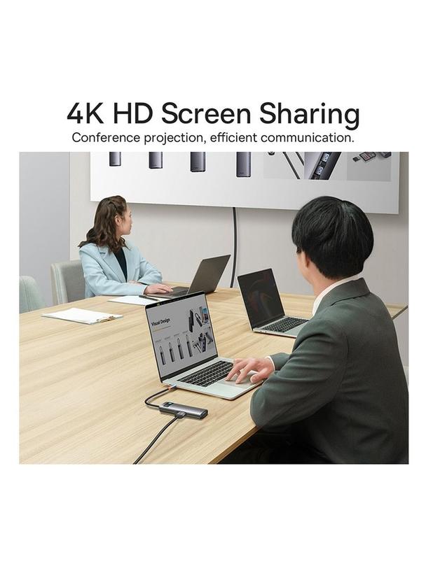 BASEUS adapter HUB 6w1 Typ C WKWG030013/BS-OH040 0,15 m szary