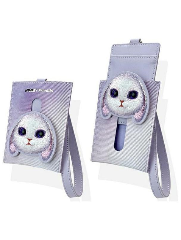 NIMMY portfel na karty BIG EYED PET 2.0 Rabbit fioletowy