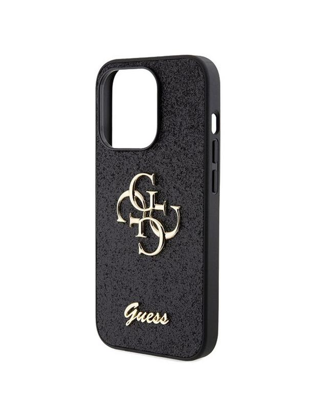 GUESS futerał do IPHONE 15 Pro GUHCP15LHG4SGK (Fixed Glitter Big 4G) czarny