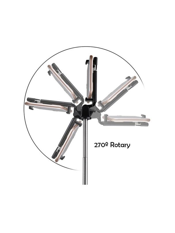 Uchwyt selfie z pilotem bezprzewodowym tripod K07 czarny