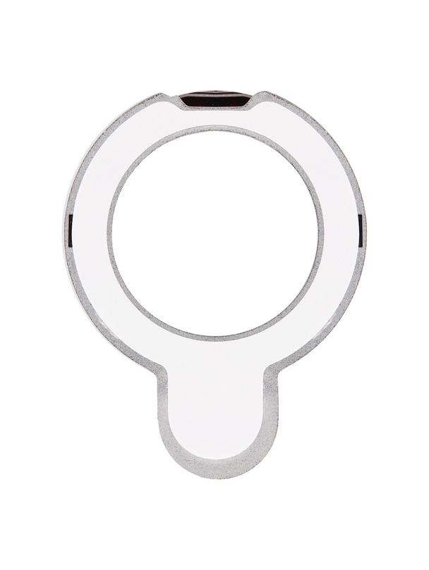 Stojak na telefon CIRCLE GLITTER - naklejany - srebrny