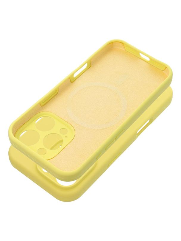 Futerał SILICONE 2mm do IPHONE 15 Pro kompatybilny z MagSafe żółty